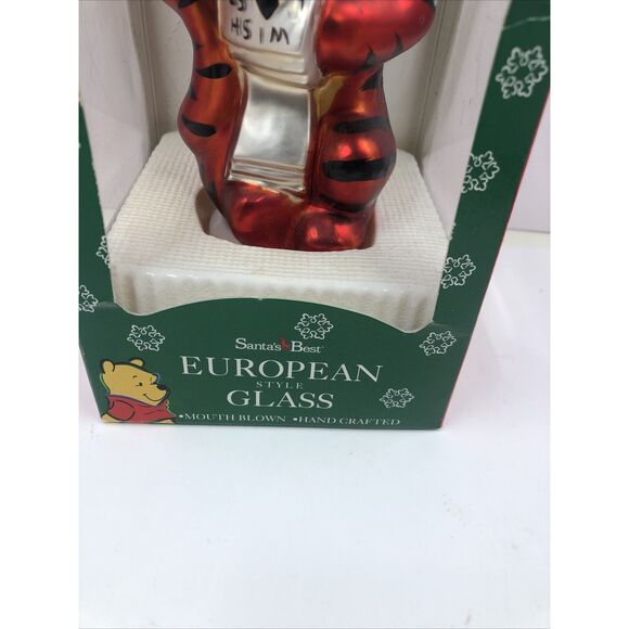 TIGGER Blown Glass Christmas Ornament European Style POOH Santa’s Best DISNEY - Picture 5 of 10